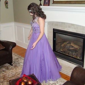 Purple ballgown